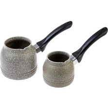 AyrStore Darkstone 2'li Cezve Seti