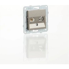 AyrStore Novella Antrasit Tekli Nümeris Cat3 Mekanizma+Düğme Kapak