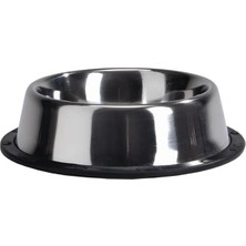 AyrStore Köpek Mama Su Kabı, Paslanmaz Çelik, Kaymaz, 25,5cm, 2,2l