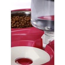 AyrStore Hazneli Kedi-Köpek Mama ve Su Kabı Seti 1000ML Turuncu