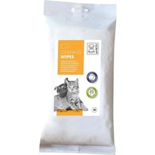 AyrStore M-Pets Kedi/köpekler Için Temizleme Mendili 40LI