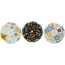 AyrStore 82 mm Karışık Desenli Metal Kavanoz Kapağı – Renkli Mutfaklar Koleksiyonu | 15 Adet | Sızdırmaz &