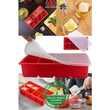 AyrStore Kapaklı Silikon Buz Kalıbı - Bpa Içermeyen, Viski ve Kokteyller Için Büyük Buz Kalıpları