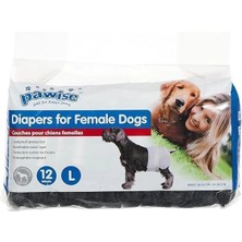 AyrStore Pawise Köpek Alt Bağlama Bezi L Boy Siyah 12 Adet