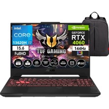 Asus Tuf Gaming F15 FX507VV-LP241W 8gb RTX4060 140W Intel I7-13620H 16GB Ram 512GB SSD 15.6 Inç Fhd 144Hz WIN11 Taşınabilir Bilgisayar (Çanta Hediyeli) P1