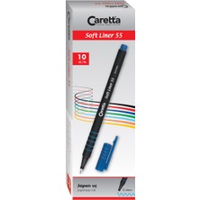 Kitabevimden Caretta Softliner Keçeli Kalem 0.4 mm Mor 10 Lu 55/12-10-Lı-Pkt