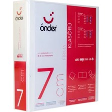 Kitabevimden Önder Sunum Klasörü 4 Halkalı 70 mm A4 Beyaz 2017-5