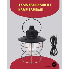 MegaSepet USB Şarjlı Retro LED Kamp Feneri – 4 Işık Modu Su Geçirmez Taşınabilir - ME001W-51V219
