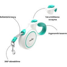 AyrStore Makaralı Otomatik 5 Metre Geri Çekilebilen Kedi Köpek Gezdirme Tasması Xs/s/m