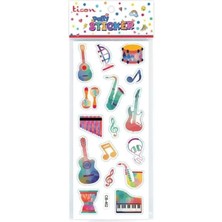 Kitabevimden Ticon Puffy Sticker Müzik Aleti TPS-009/15