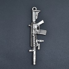 Alooya Pubg - M4 Silah  Gümüş Kaplama Kolye Ucu