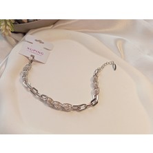 Topçuk Zincir Detaylı Xuping Jewelry Gümüş Renk Bileklik