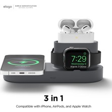 Elago Ms Şarj Istasyonu – Magsafe Uyumlu Iphone, Airpods ve Apple Watch Standı Koyu Gri