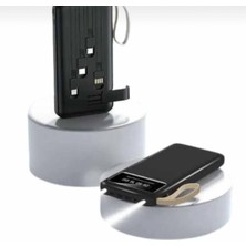 Almanara Project 10.000 Mah Powerbank (Dahili 4 Kablosu Olan Taşınabilir Şarj Cihazı)