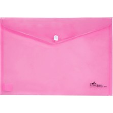 Kitabevimden Umix Çıtçıtlı Şeffaf Zarf Dosya Pembe Eco (12 Li)