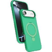 TeknoBaran Apple iPhone 17 Air Regal Magsafe Standlı Kapak - Yeşil