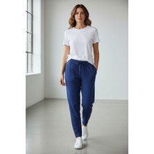 Kadın Beli Lastikli Cepli Paçası Pensli Spor Pantolon