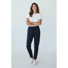 Kadın Beli Lastikli Cepli Paçası Pensli Spor Pantolon