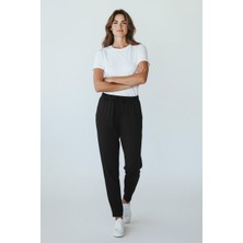 Kadın Beli Lastikli Cepli Paçası Pensli Spor Pantolon