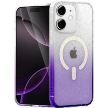 TeknoBaran Apple iPhone 12 Pummel Shiny Magsafe Kapak - Mor