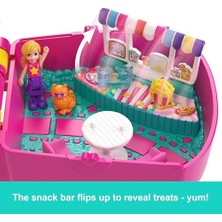 Storemax Polly Mini Bebek ve Aksesuarları ile Patlamış Mısır Temalı Kedicik Sineması Mini Oyun Seti, Mikro Bebek ve Kedicik Figürü Dahil 8 Aksesuar, JFV01