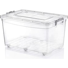 AyrStore Plastik 50 Lt Tekerlekli Multi Box Saklama Kabı