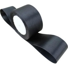 Saten Kurdele 6 cm Siyah 5 Metre