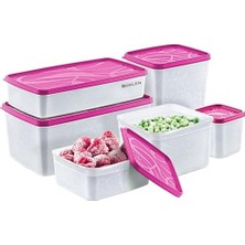 Storemax Life Derin Dondurucu Saklama Kabı 6'lı Set 9.5 Litre - Bpa (Vişne)