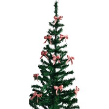 Moda Nur 12 Adet Yavru Ağzı, Yılbaşı Çam Ağacı Fiyonk Kurdele. Yeni Yıl Noel Parti Dekorasyon Süsleri