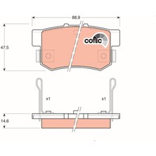 Trw GDB774 Arka Fren Balata Honda Cıvıc 1.6l D16 Vtec Vtı 01-05 / 1.4l 1.6l 96-01 / 1.6l R16A2 Vtec Sedan 06-> / Accord 2.0l F20 90-98 / Legend 3.2l 91-96 / Suzukı Sx4 1.6l M16A RW416 05-> 43022S5AJ00