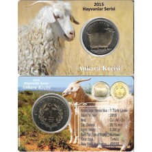 2015 Yılı Ankara Keçisi Darphane Hatıra Bimetal Çil Özel Renkli Kapamasında