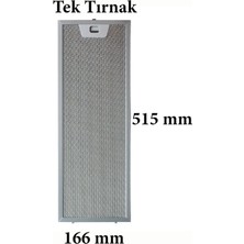 Franke Ftc 612 Xs V2 Ankastre Aspiratör Davlumbaz Için Alüminyum Yağ Filtresi 166X515MM