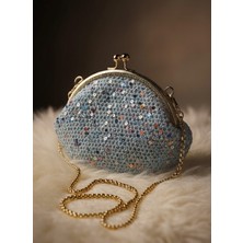 Mazsay ✨ El Yapımı Işıltı Pullu Örgü Portföy Çanta ✨