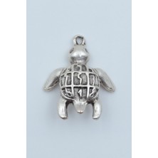 Alooya Kaplumbağ  Gümüş Kaplama Kolye Ucu