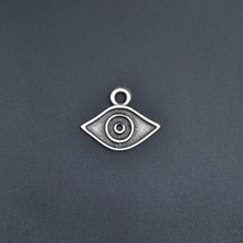 Alooya Minimal Göz Nazar Gümüş Kaplama Kolye Ucu