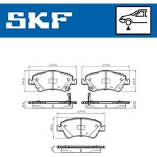 Skf VKBP80437A Ön Fren Balata Toyota Aurıs. Corolla 1.4l 1ndtv NDE150 D-4d Dizel 07-> 0446502270-0446502370-0446502210