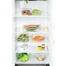 Storemax Pazar Kapısı 3 Lü Kırılmaz Ultra Dayanıklı Buzdolabı Düzenleyici Organizer Kutu Şeffaf Set (3 Boy Kutu Set)