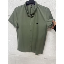 Laviva Fashion Bürümcük Doku Pike Kısa Kollu Gömlek