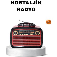 MegaSepet Bluetooth’lu LED Işıklı Nostaljik Müzik Kutusu – Ahşap Dokulu Vintage Tasar - ME001W-51WCL