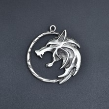 Alooya Fantastik Witcher 3 Çember Gümüş Kaplama Kolye Ucu