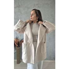 Filiz Yılmaz Butik Oversıze Kaban Taş Rengı