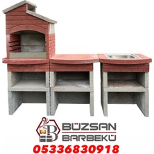 Hazor Beton Barbekü Mangallık 70 Lik Masalı Lavabolu