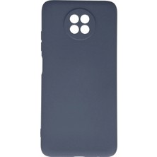 Marsilyan  Xiaomi Redmi Note 9 5g Kılıf Nano Içi Kadife Silikon - Gri