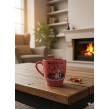 Empressco Kırmızı Yılbaşı Temalı Seramik Kupa Bardak, Hediyelik ve Şık Tasarım