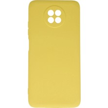 Marsilyan  Xiaomi Redmi Note 9 5g Kılıf Nano Içi Kadife Silikon - Sarı