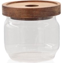 Storemax Ahşap Kapaklı Cam Saklama Kabı 300 ml