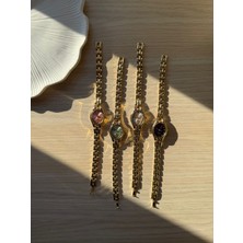 Rubsey Retro Minimal Metal Kordon Vintage Kadın Kol Saati Içi Pembe