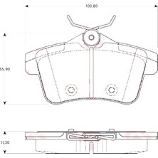 SANGSIN Sangsın SP1881 Arka Fren Balatası Peugeot P3008 09>16 P5008 09>17 P508 10>18 P308 Gtı-Rzc 10>14 Cıtroen C4 09>16 Ds4-Ds5 11>15 1608681680-4254.46-4254.44-4254.35