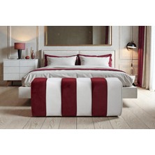 FRAMGAN Bordo-Beyaz Bench – Yatak Önü / Yatak Ucu için Modern Şık Seçim