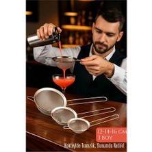 Tp Bfs 3’lü Bar Süzgeci Seti – 12-14-16 cm Çaplı Paslanmaz Çelik | Kokteyl ve Mutfak Için